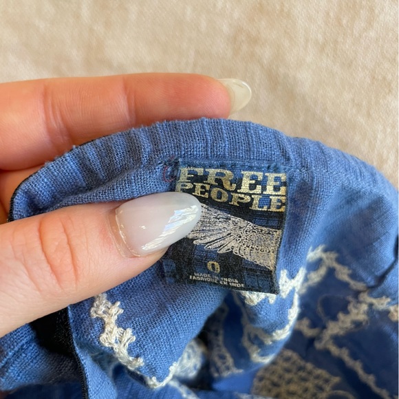 Free People barely worn blue mirrored skirt - Picture 4 of 5